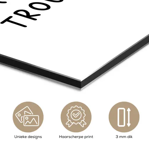 Quotes - Wat ben je mooi vandaag - Spreuken aluminium wit klein -closeup_NL