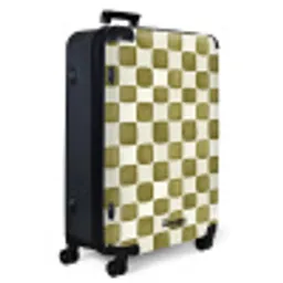 Schaak - Patroon - Groen NBS - Large koffer - Volwassenen Unisex groot -product1
