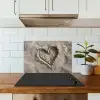Hartvorm - Getekend - Beige - Zand keuken achterwand spatscherm klein -sfeer2