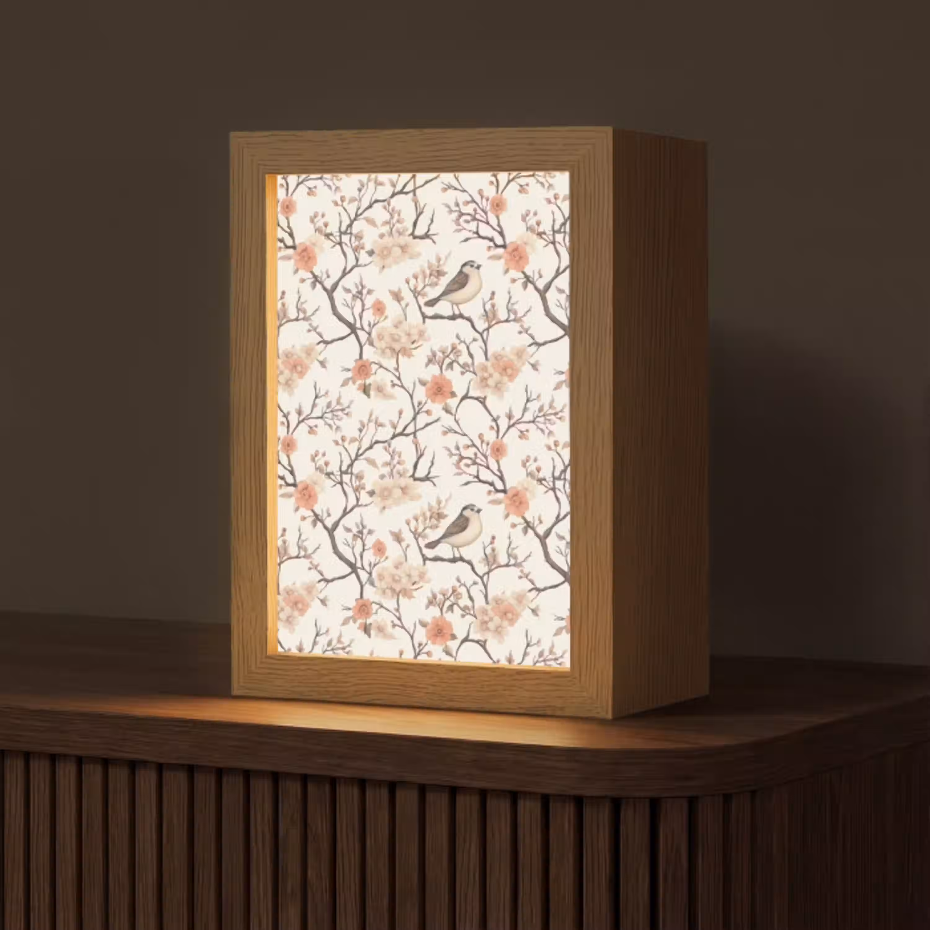 Kersenbloesem - Mus - Roze Light Box met kabel (Tafellamp) klein 925 -z3d_website