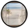 Doorkijk - Strand - Duinen - Pad - Landschap Fotolijst rond zonder passe partout klein -3d