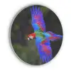 Felgekleurd - Papegaai - Bos - Vleugels Akoestische PET Vilt - Rond klein -3d