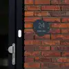 Effen blauw - Klassiek Naambord Organisch middel -sfeer1