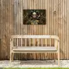 Vrouw - Bladeren - Goud - Vlinders Tuinposter op houten frame 2 cm dik klein -sfeer4