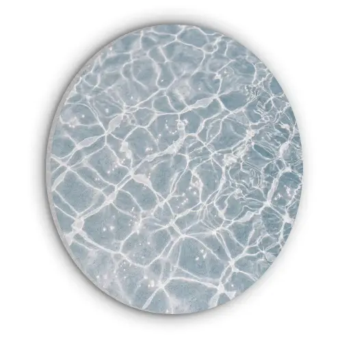 Water - Reflectie - Zonlicht Akoestische PET Vilt - Rond klein -3d
