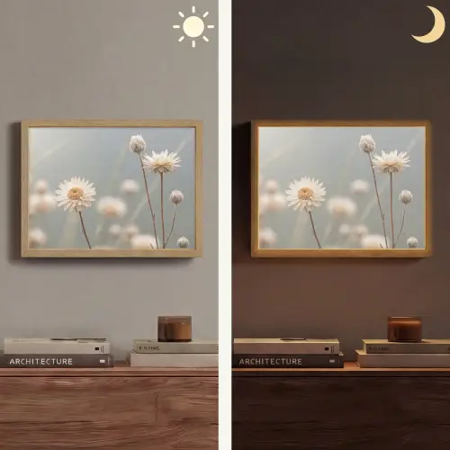 Strobloemen - Wit - Daglicht Light Box met batterij (Wandlamp) middel -sfeer3