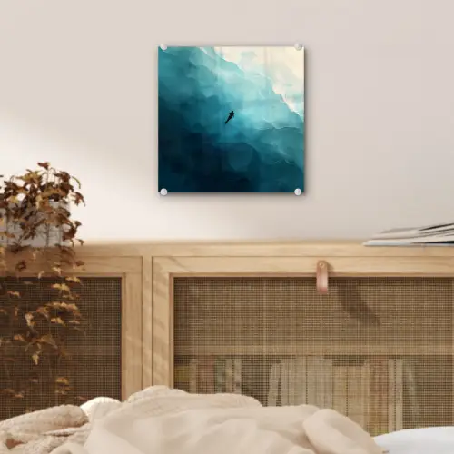 Zee - Silhouet - Abstract - Blauw plexiglas 5mm klein -sfeer4