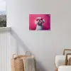 Pink - Hond - Bubbel tuinposter los doek klein -sfeer8