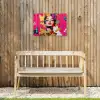 Vrouw - Abstract - Kleurrijk Tuinposter op houten frame 2 cm dik klein -sfeer4