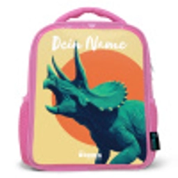 Dino - Triceratops  - Dier Kinderrugzak - Roze middel -3d