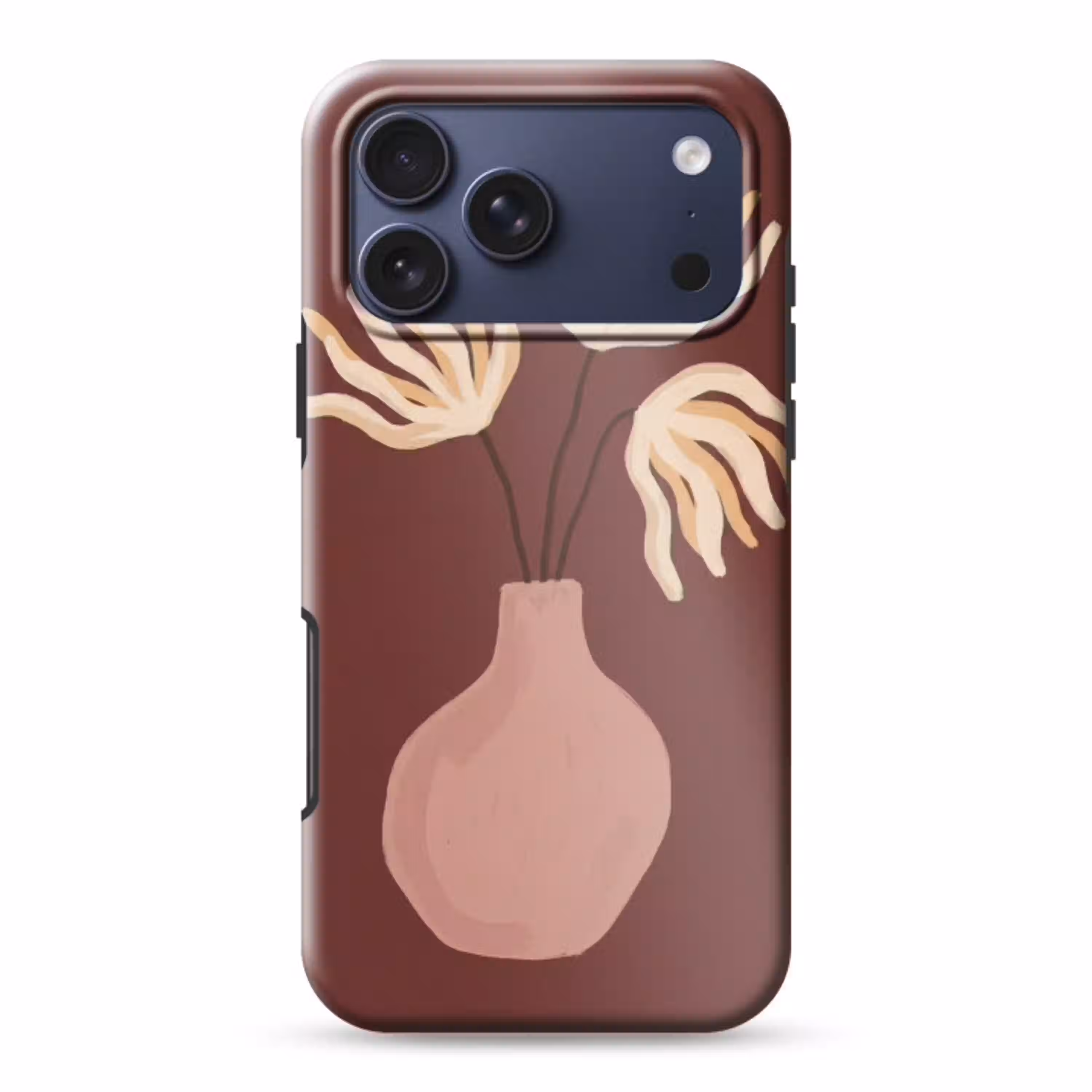 Bloemen - Vaas - Abstract - Modern - Aardetinten Toughcase MagSafe Apple iPhone 17 Pro Max klein -3d