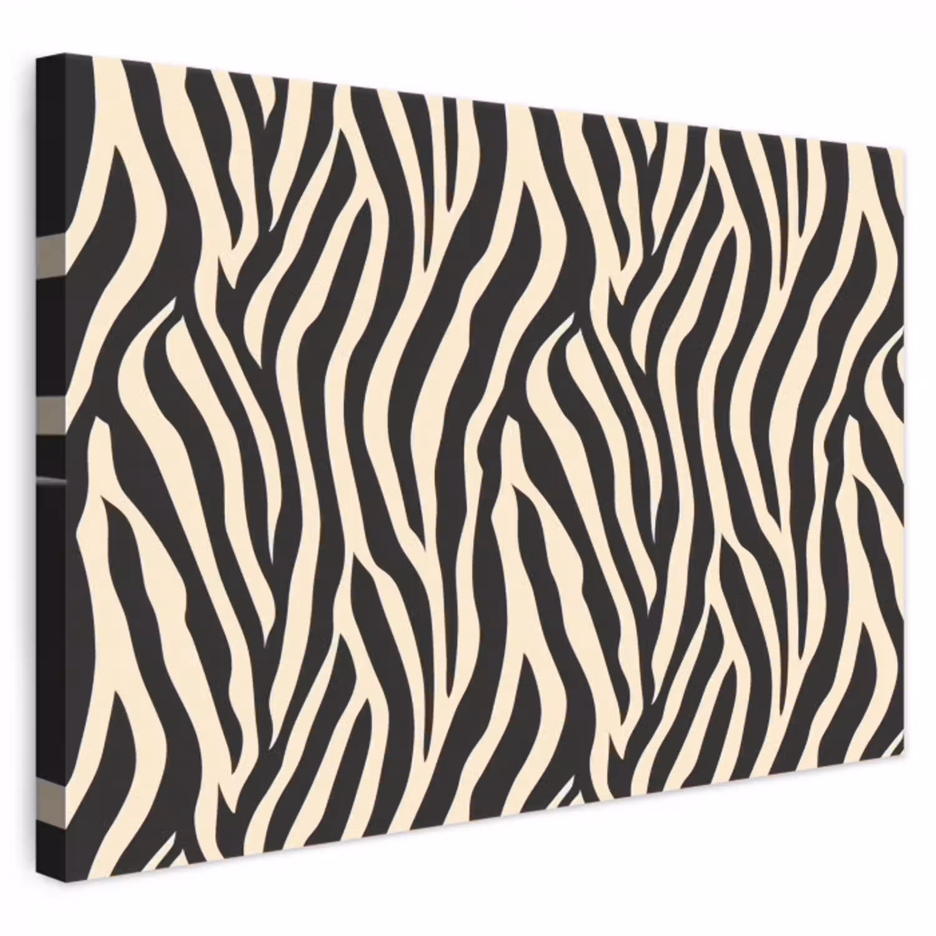 Zebra - Print - Klassiek - Zwart canvas 2cm klein 34 -3d