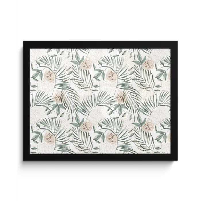 Boho - Jungle - Bloemen - Bladeren fotolijst zwart zonder passe partout klein -3d