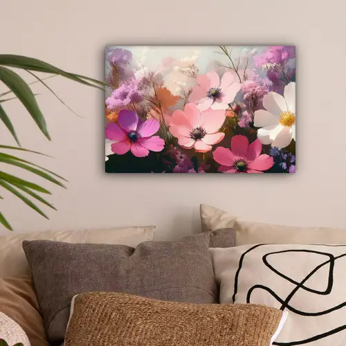 Bloemen - Kleurrijk - Bloei canvas 2cm klein -sfeer1