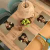 Vrouw - Beige - Bloem - Modern - Portret Placemat vinyl groot -zzsfeer5_Kitchenyeah-website