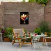 Wijn - Glas - Graffiti - Borrel - Rood - Verf Tuinposter op houten frame 2 cm dik klein -sfeer3