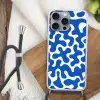 Vormen - Abstract - Blauw - Golven Hoesje iPhone 16 Pro Max met koord klein -sfeer4