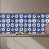 Borden - Floraal - Blauw keuken achterwand 2 middel 871 zz_3dshopping