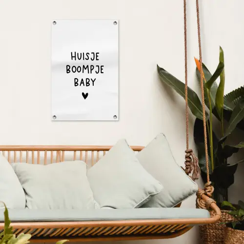 Huisje boompje baby - Spreuken - Quotes tuinposter los doek klein -sfeer7