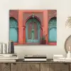 Lantaarn - Deur - Turquoise PET vilt klein -sfeer1