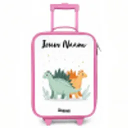Dinos - Dieren - Sterren Kinderkoffer - Roze klein -3d