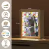 Mondriaan - Meisje met de parel - Collage Light Box met kabel (Wandlamp) klein -USP_websiteoverzichtNL