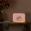 Illustratie - Bankje - Personen - Minimalistisch Light Box met kabel (Tafellamp) klein -sfeer4