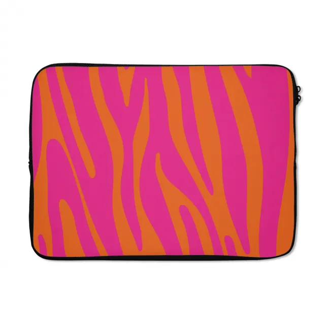 Laptop hülle - Zebramuster - Rosa - Orange - Tiermuster