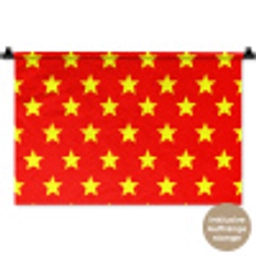 Ster - Patroon - Geel Wandkleed katoen klein 269 -t3d_DE