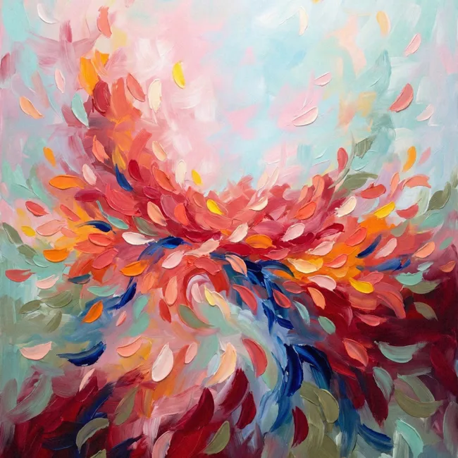 Behang - Bloemen - Abstract - Kunst - Modern