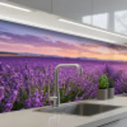 Lavendel - Veld - Natuur - Paars keuken achterwand 2 middel -3d_schuin
