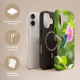 Kolibrie - Bloem - Natuur - Groen Toughcase MagSafe Apple iPhone 17 klein -USP_Lagen_NL