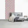 Retro - Ruit - Hartjes - Patroon fotobehang vinyl groot 64 -slaapkamer