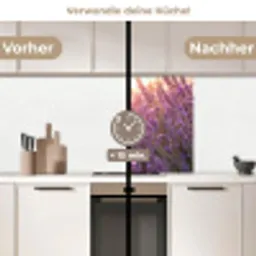Lavendel - Paars - Zonlicht keuken achterwand 2 middel -voor-na2_DE