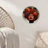 Vrouw - Chocolade - Frambozen - Aardbeien - Koekjes Wandcirkel kunststof plaat 5mm dik klein -sfeer5