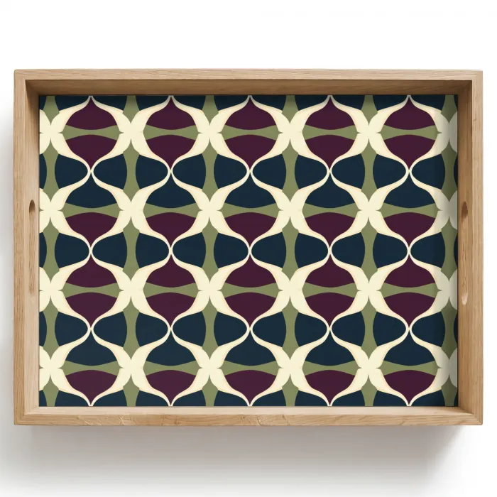 Abstract - Retro - Kleurrijk Dienblad Rechthoek middel 911 -z3d_shopping
