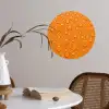 Water - Druppels - Oranje Wandcirkel behangsticker klein -sfeer3