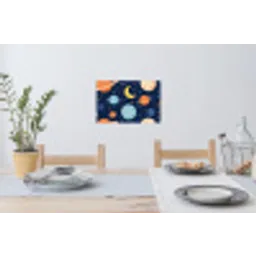Ruimte - Planeten - Kleurrijk Muursticker klein -eettafel