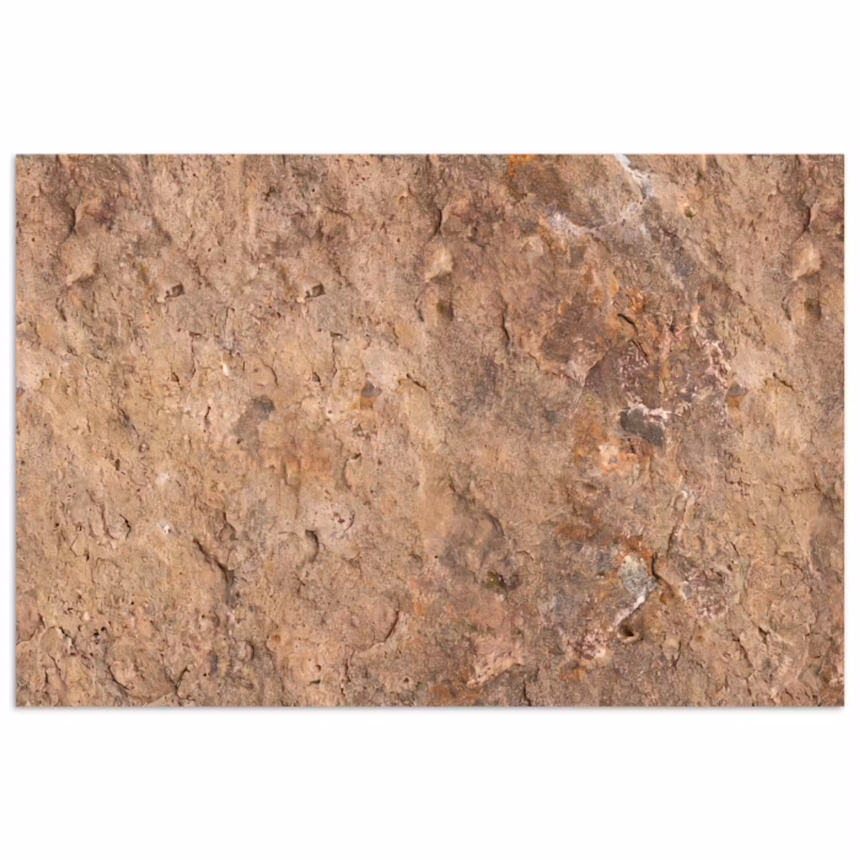 Steen - Natuur - Textuur - Abstract - Bruin poster papier klein -3d