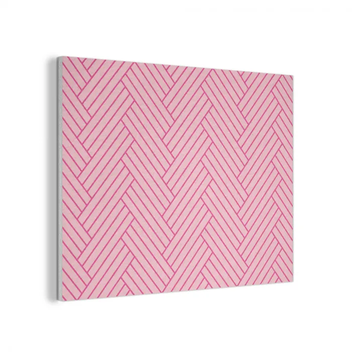 Roze - Patroon - Lijnen PET vilt klein 837 -3d