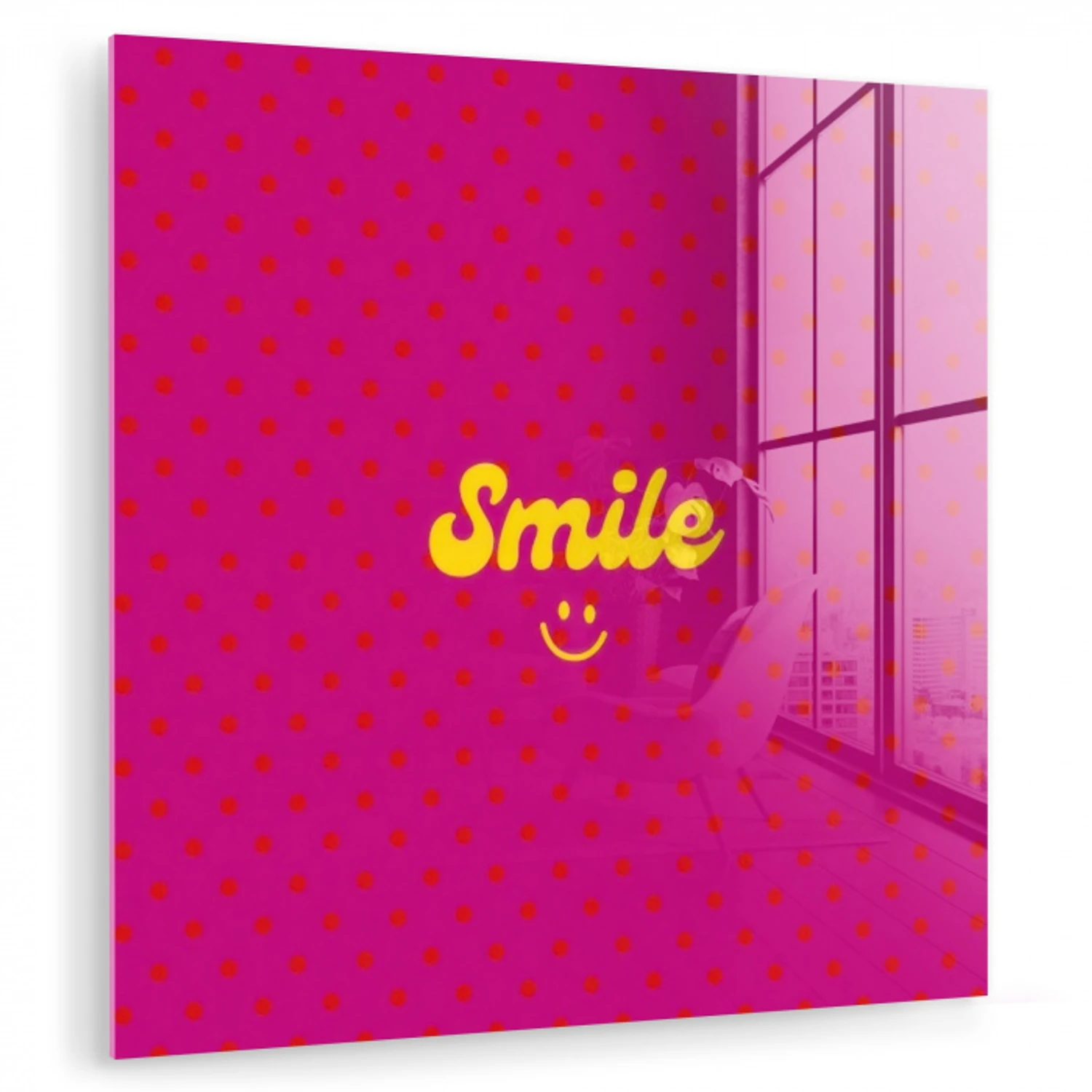 Smile - Stippen - Roze plexiglas 5mm klein -zzzproduct_nieuw