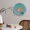 Badeend - Zwemband - Geel Wandcirkel behangsticker klein -sfeer3