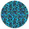 Panter - Blauw - Neon Wandcirkel plexiglas klein 852 -3d