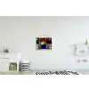 Mondriaan - Glas in lood - Oude Meesters - Kunstwerk - Abstract - Schilderij textielposter latten blank klein -kinderkamer
