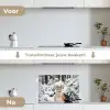 Hert - Sneeuw - Winter - Bos - Dieren keuken achterwand spatscherm klein -voor_na_NL