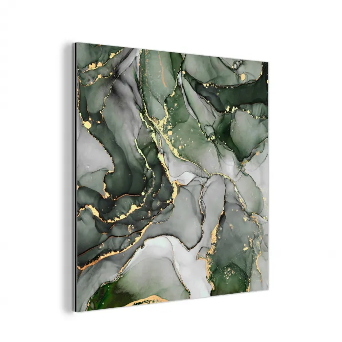 Luxe - Marmer - Groen aluminium wit klein -3d