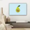 Avocado - Illustratie - Groene - Vrucht canvas 2cm klein -sfeer6