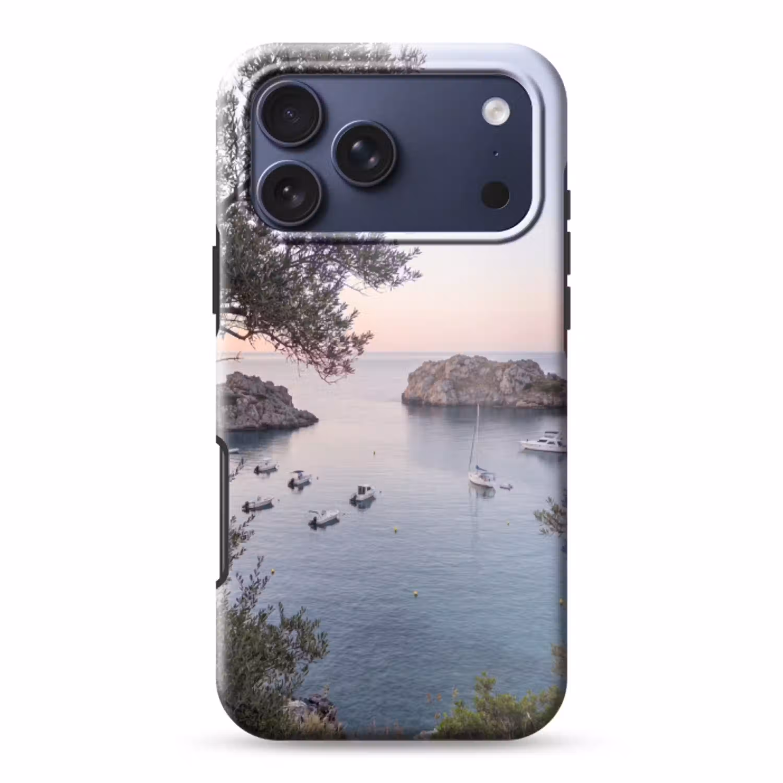 Baai - boten - zonsondergang Toughcase MagSafe Apple iPhone 17 Pro Max klein -3d