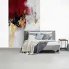 Rood - Marmer - Abstract - Goud - Modern fotobehang vinyl groot -slaapkamer