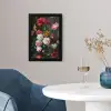 Stilleven met bloemen in een glazen vaas - Schilderij van Jan Davidsz. de Heem fotolijst zwart zonder passe partout klein -sfeer4